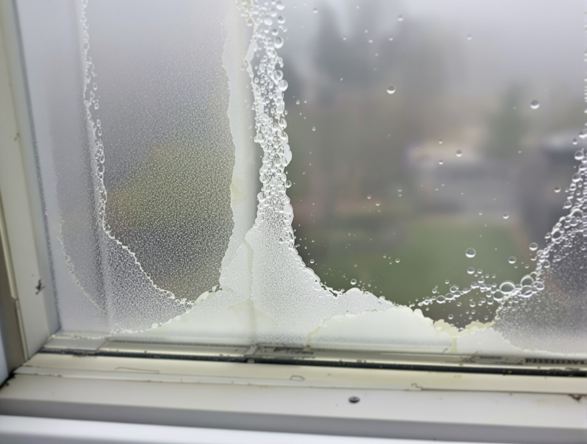 Double vitrage embue avec condensation entre les vitres DFPRO Herault